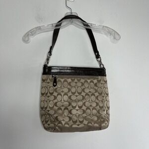 COACH F20111 Ashley Signature Sateen Hippie Shoulder Handbag Purse